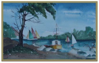 Sailboat painting