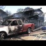 Big Burn & Flames – House Fire Engulfs Garage, Truck & Volkswagon Bug – Coronado CA