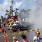 Car Fire Demo at Fire Dept. Open House