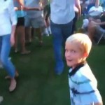 Child’s View of Navigating Concert in Park