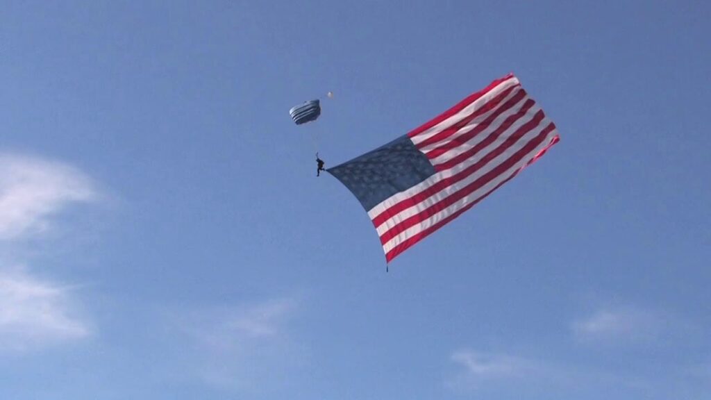 skydive flag veterans