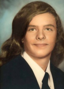 Mitch's graduation photo at Coronado High School. The year prior, hair regulations had been tossed out. Long hair was suddenly the rage with young men.