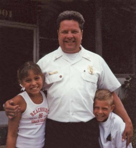 Captain Sanders and his children.