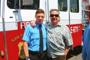 One of the proudest days in Mitch Sanders' life was when his son Ryan became a fireman, following in dad's footsteps.