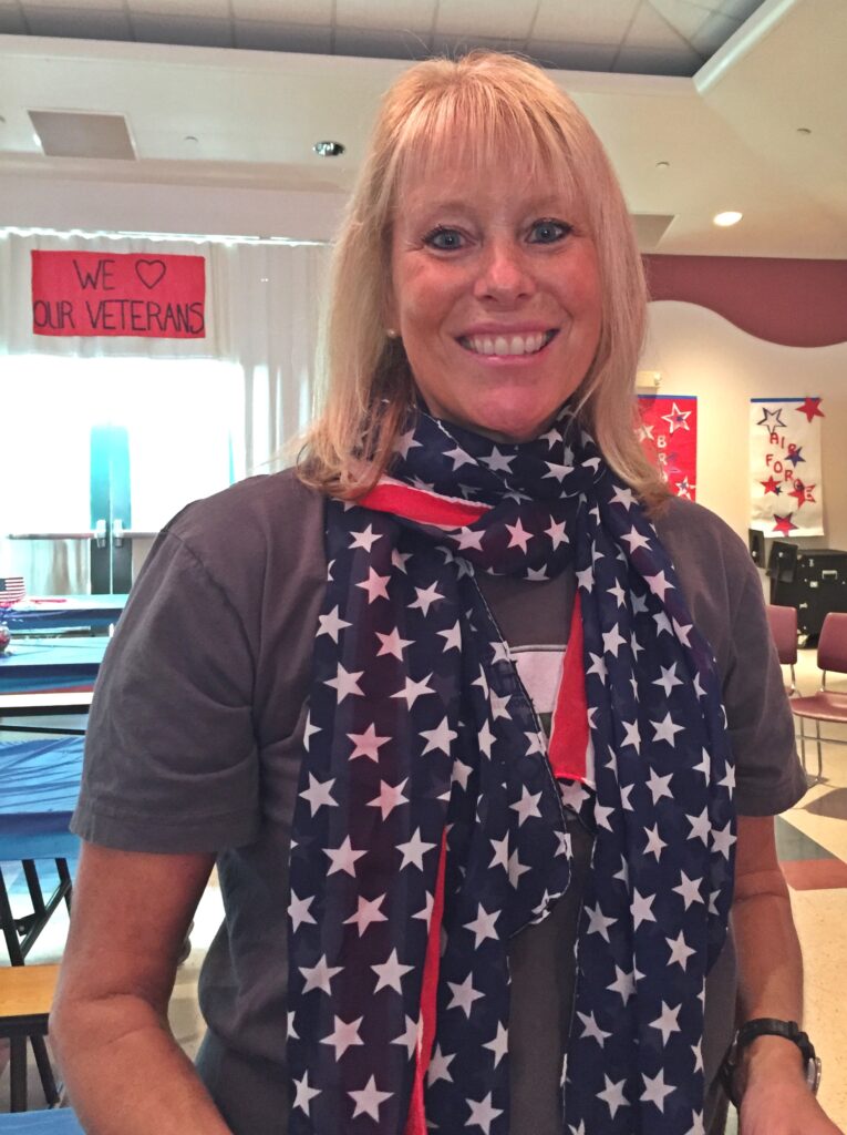 Amy Steward, a Coronado Middle School teacher, has led "Take a Veteran to School Day" for the last seven years.