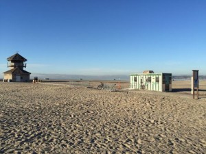 Portable restroom in place during upgrades to Central Beach Restrooms.