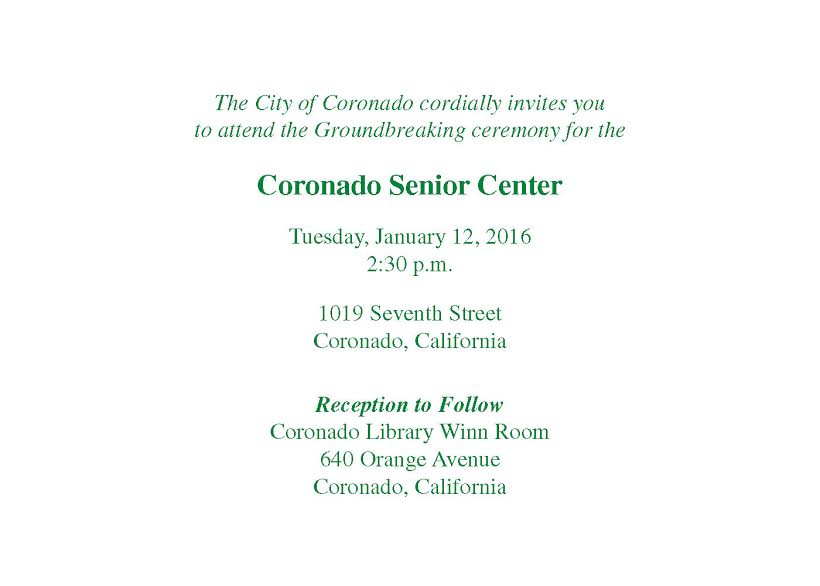 new Senior Center groundbreaking invite