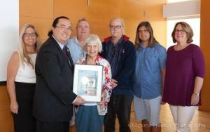 Family and Mayor Tanaka at November 2015 Veterans Day Dedication ceremony
