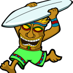 Mr. Tiki surfboard