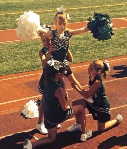 Grace was a cheerleader for the Pop Warner football league in the fall.(Photo courtesy of Julie Dabbieri)