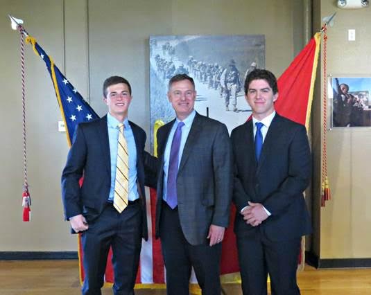 Congressman Peters with Michael Larratt and Joshua Leaser.