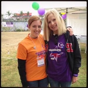 Katie Foster first became involved in Relay for Life in Bakersfield, California with her mother Shirley Foster, a breast cancer survivor. Katie says her mother is her inspiration, and after participating in Relay For Life with her mother for several years, Katie decided to make a career of it by working for the American Cancer Society. (Photo courtesy of Katie Foster)