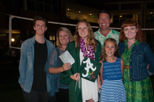 The Keith family celebrates daughter Molly's graduation from CHS. 