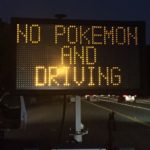 No Pokemon and Driving sign