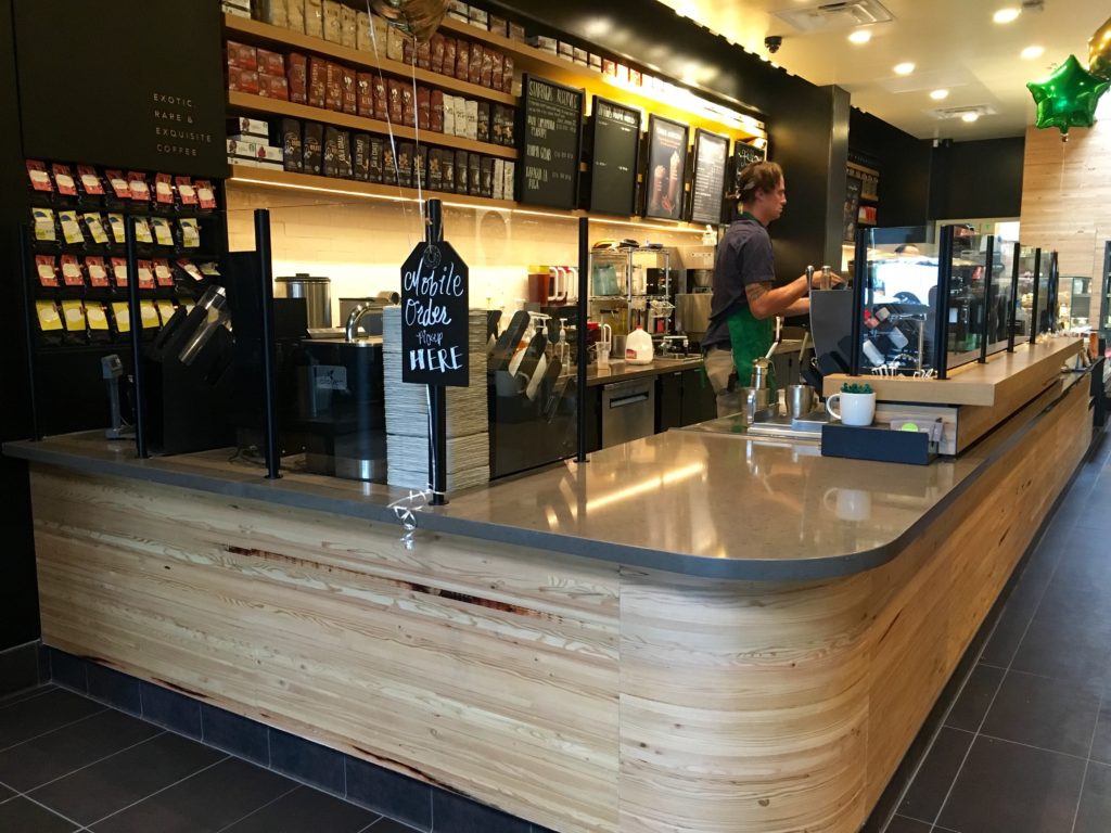 Starbucks counter