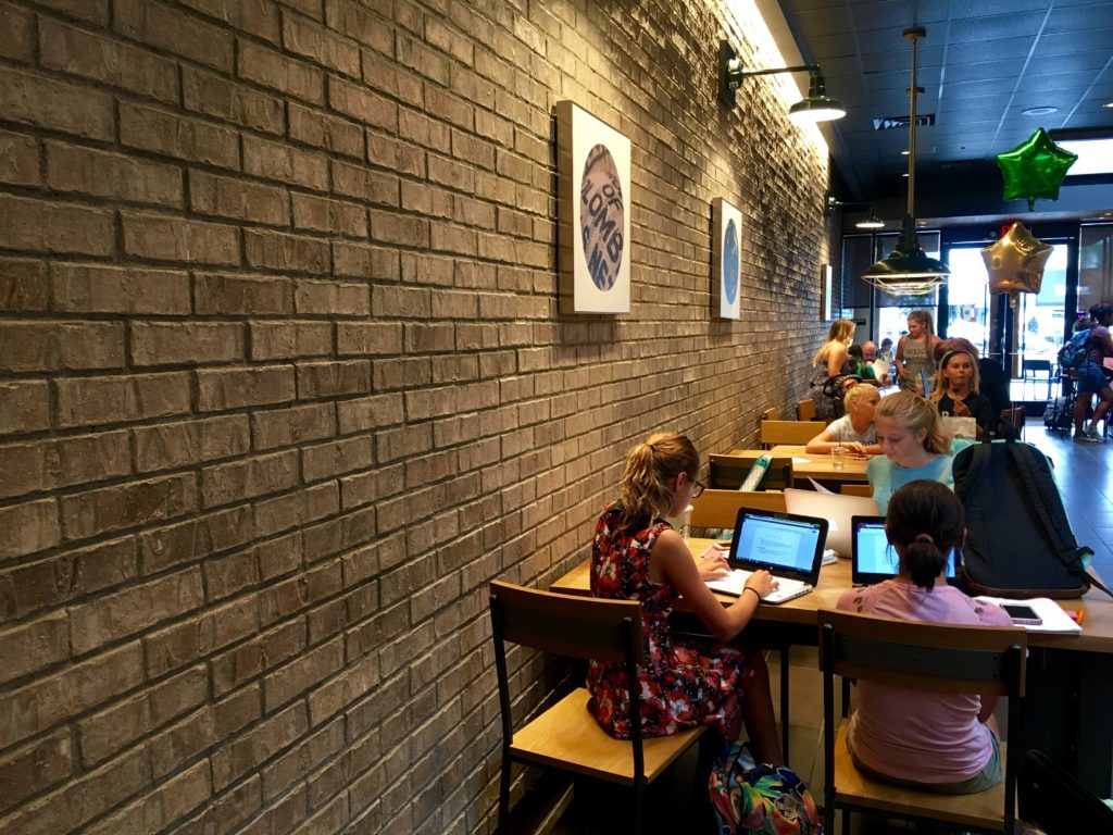 Starbucks wall