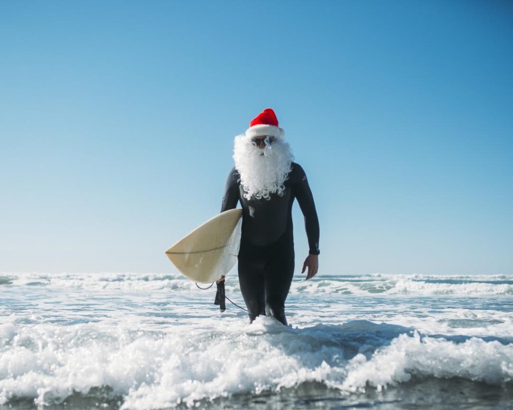 Salty Claus Santa Surf Off