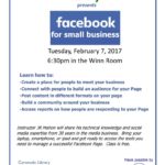 Facebook flyer Library event