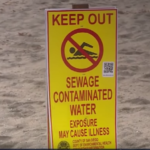 sewage contaminated water sign