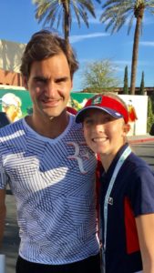 Rodger Federer and Ellie Johnson