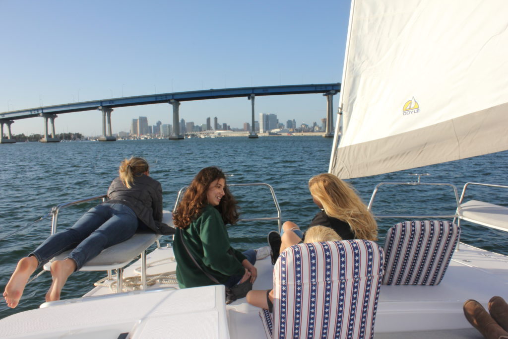 Sailing the bay on The Louise