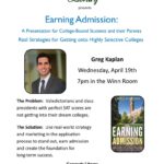 college admission flyer event at library