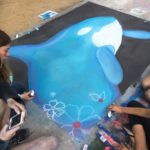 Chalk Art dolphin