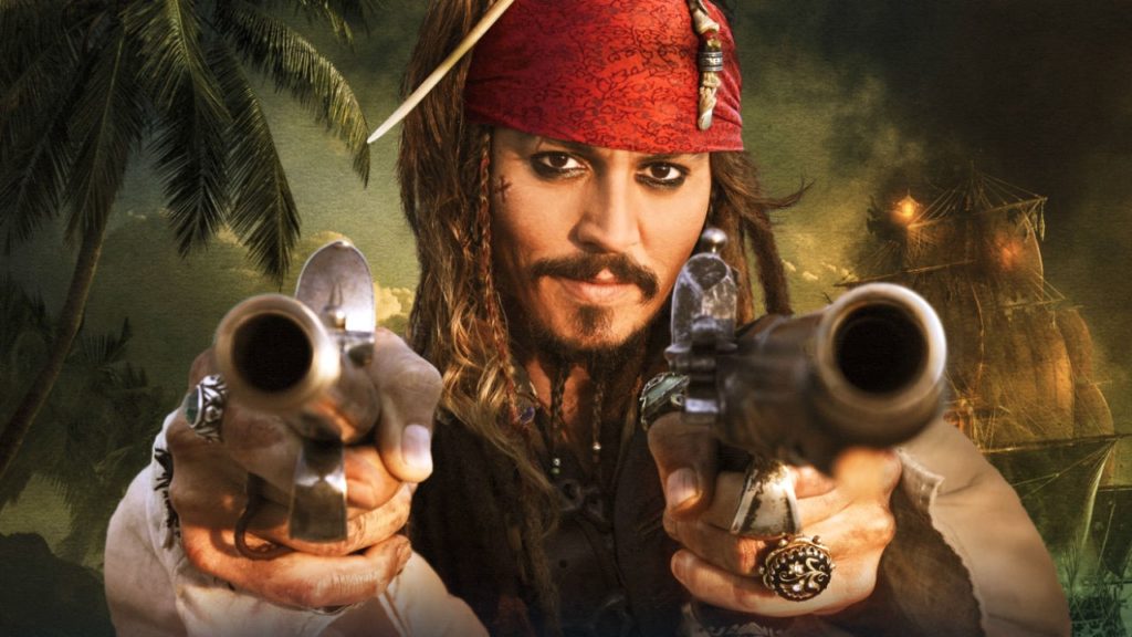 Johnny Depp as Captain Jack Sparrow, Pirates of the Caribbean
