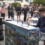 public art piano sitting