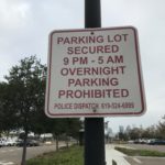 Navy parking lot sign