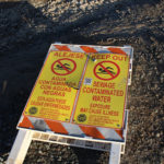 Tijuana Border Sewage sign