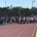 Lining Up at Village Elementary Jog-a-thon