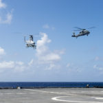 USS Coronado (LCS 4) conducts air operations in 7th Fleet.