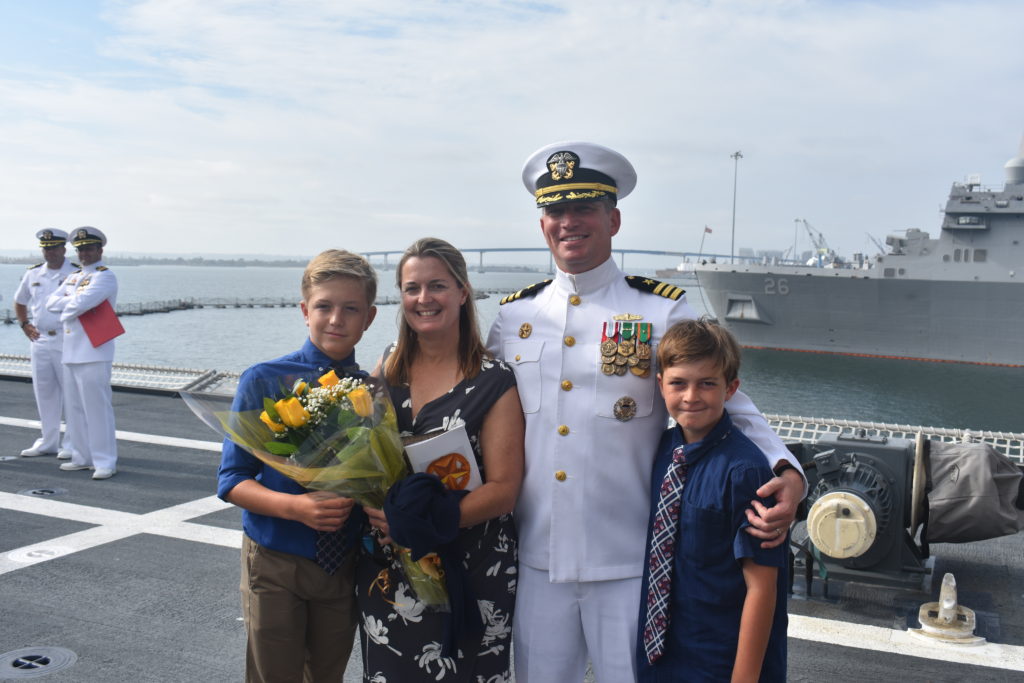 Commander David Walton and family
