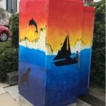 utility box art sailboat