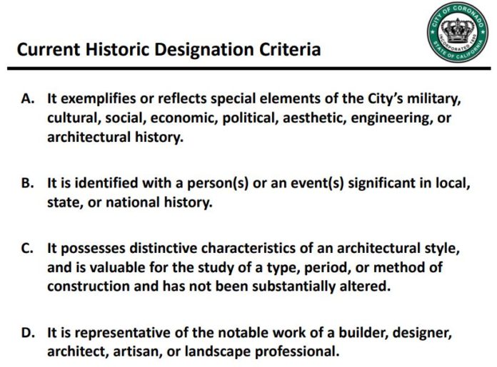 Proposed Changes for Historic Designation Process Seeking Public