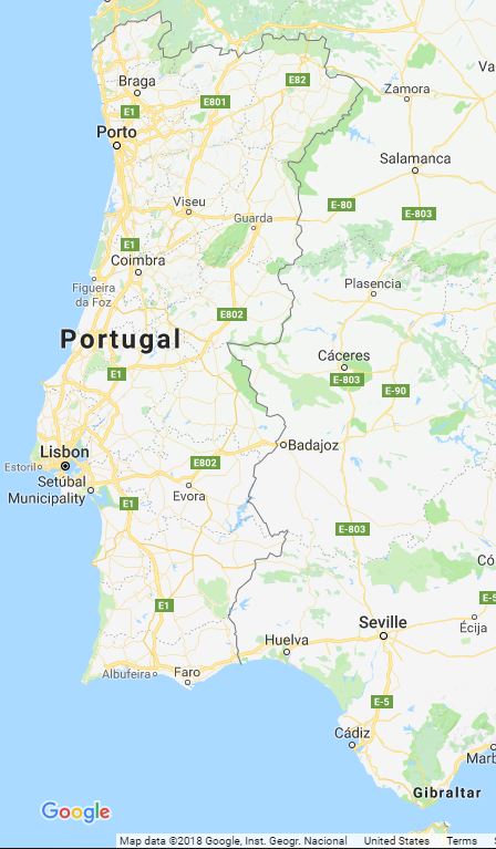 mapa portugal