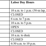 Labor Day Schedule