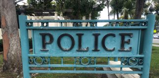 Police sign