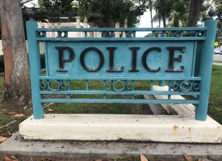 Police sign