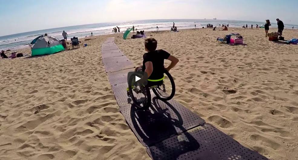 wheelchair beach access mats