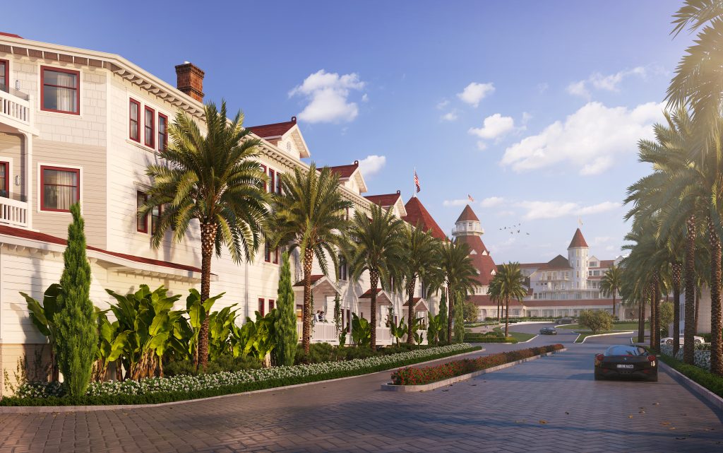 Hotel del Coronado new south facing main entry