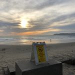 beach closed sign