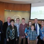 Duq Duquette and family with Mayor Bailey