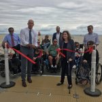 beach accessibility mats ribbon cutting