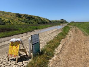border trail detour for sewage