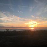 sunset photo from train