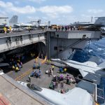 U.S. Sailors participate in a mass casualty drill