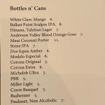 Boardwalk Drink List