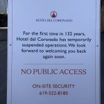 Hotel del Coronado closed